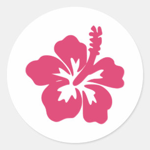 Hibiskus Runder Aufkleber