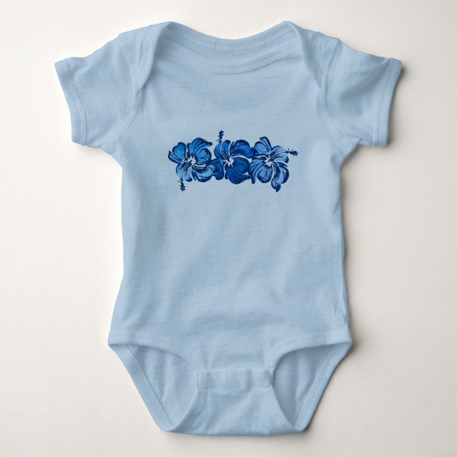 Hibiskus Säugling T-Shirt Baby Strampler (Vorderseite)