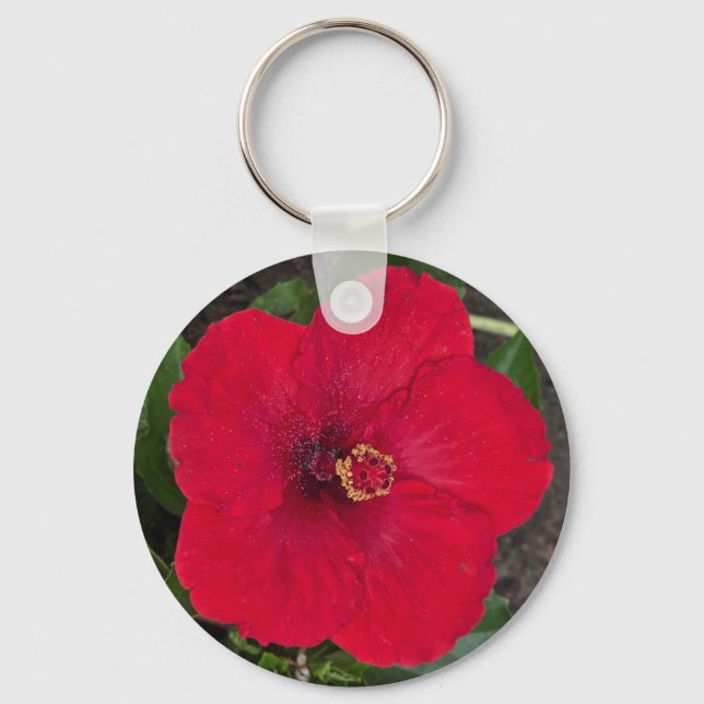 Hibiskus Schlüsselanhänger (Vorderseite)