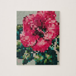 Hibiskus Soft Pastell Floral Pixel Art