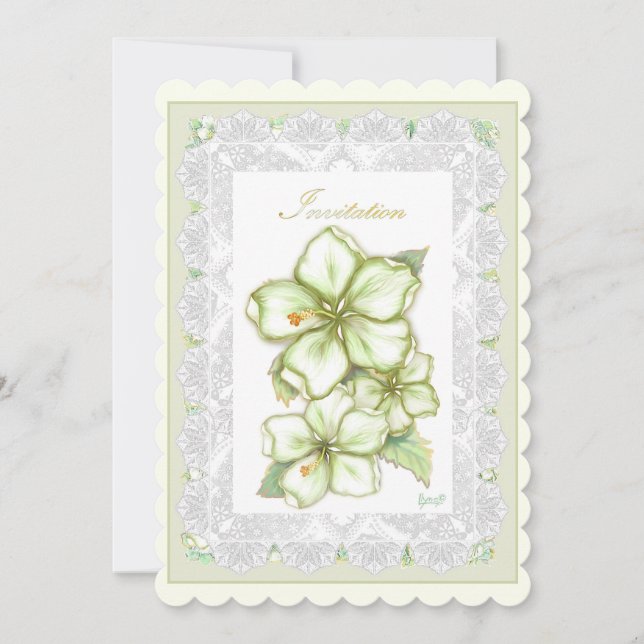 Hibiskus & Spitzen WHITE (Vorderseite)