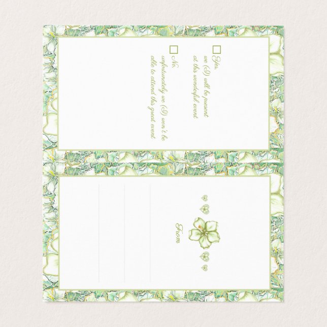 Hibiskus & Spitzen WHITE (Innenseite Aufgefaltet)