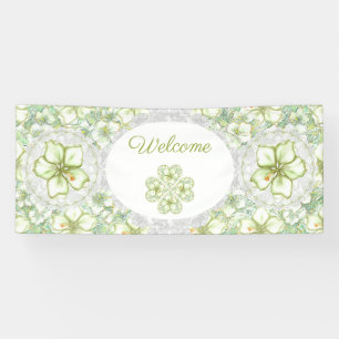 Hibiskus & Spitzen WHITE Banner