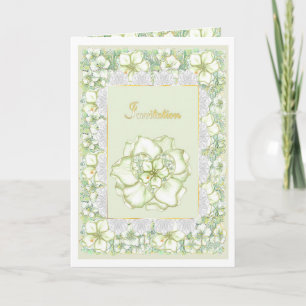 Hibiskus & Spitzen WHITE Einladung