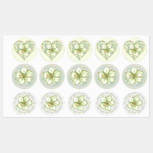 Hibiskus & Spitzen WHITE Etiketten