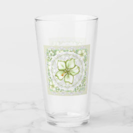 Hibiskus & Spitzen WHITE Glas