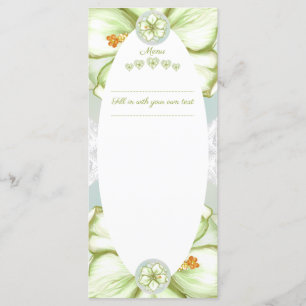 Hibiskus & Spitzen WHITE Menükarte