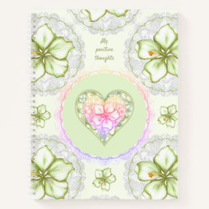 Hibiskus & Spitzen WHITE Notizbuch