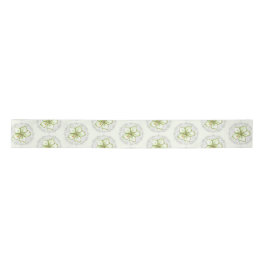Hibiskus & Spitzen WHITE Satinband