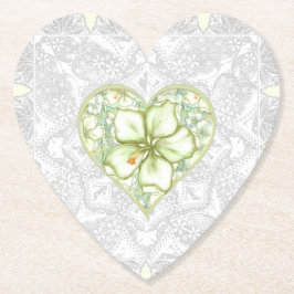 Hibiskus & Spitzen WHITE Untersetzer