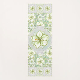 Hibiskus & Spitzen WHITE Yogamatte