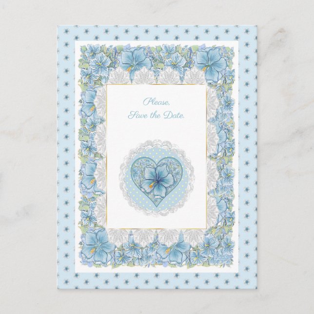 Hibiskus & Spitzenschuppen Postkarte (Vorderseite)