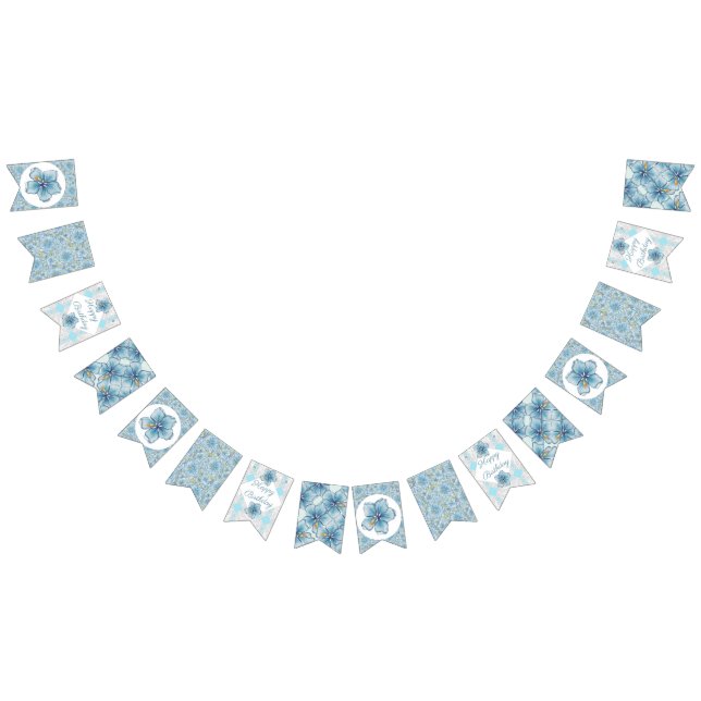 Hibiskus & Spitzenschuppen Wimpelkette (Alle)