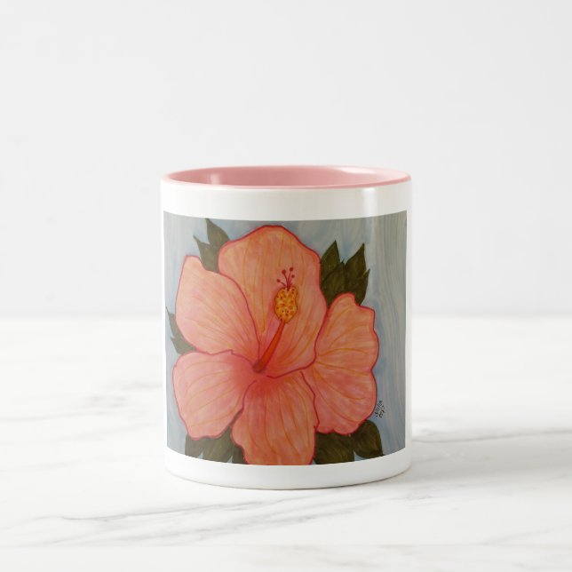 Hibiskus-Tasse Zweifarbige Tasse (Mittel)