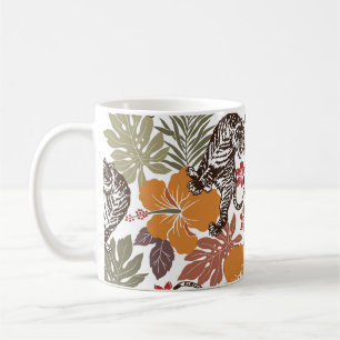 Hibiskus Tiger, exotisches Muster. Kaffeetasse