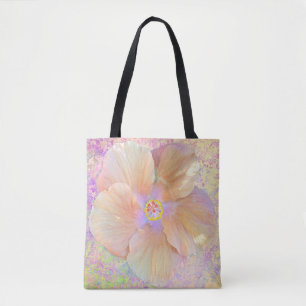 Hibiskus tropische Blume irisierendes rosa Gold ni Tasche