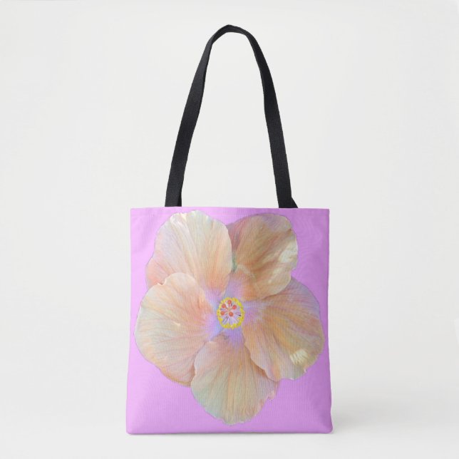 Hibiskus tropische Blume Tasche (Vorderseite)