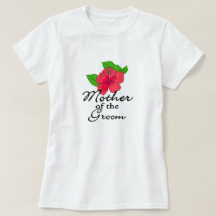 Hibiskus-tropische Mutter des Bräutigams T-Shirt