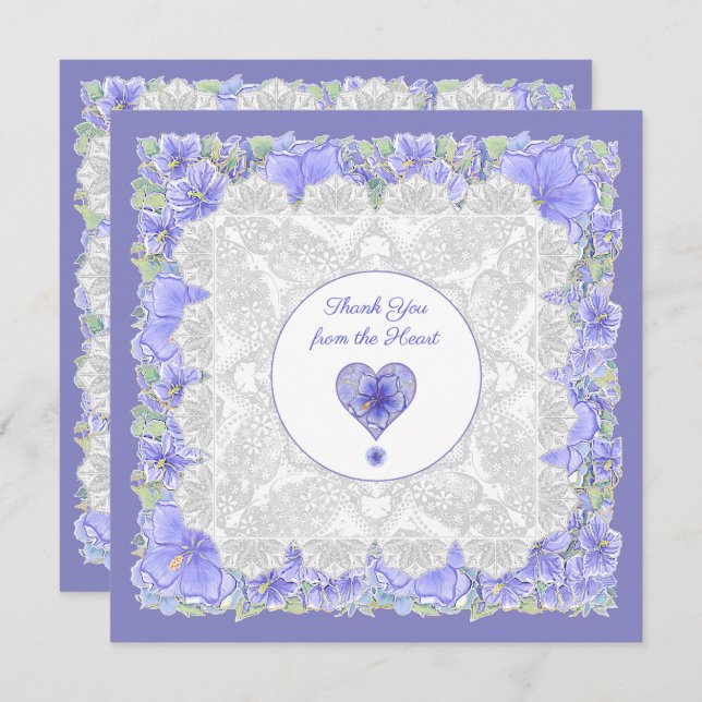 Hibiskus und Spitze BLAU (Vorne/Hinten)