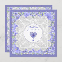 Hibiskus und Spitze BLAU