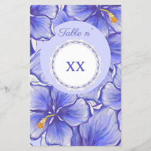 Hibiskus und Spitze BLAU