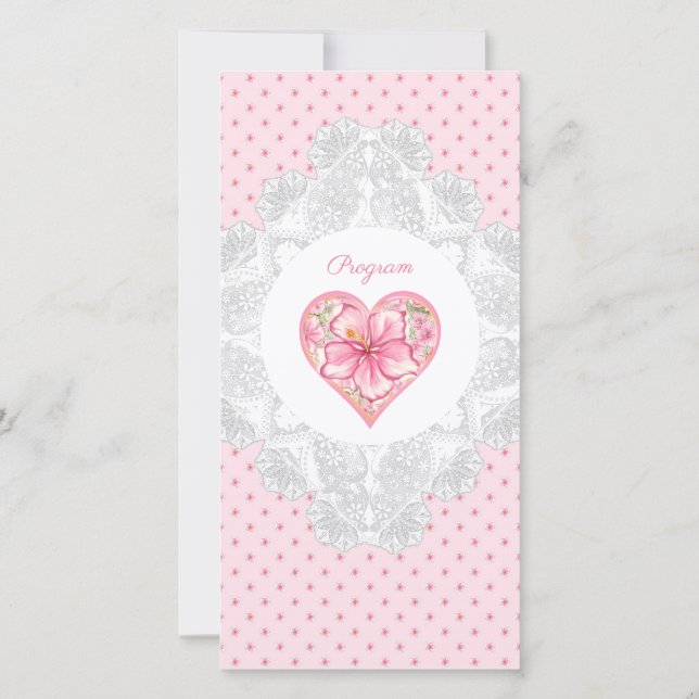 Hibiskus und Spitzen PINK (Rückseite)