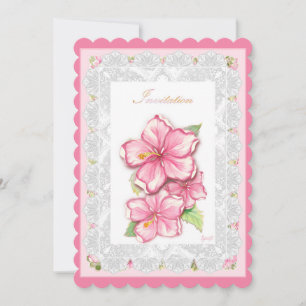 Hibiskus und Spitzen PINK