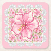 Hibiskus und Spitzen PINK