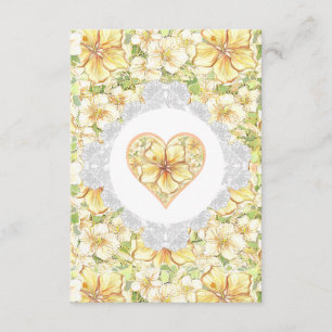 Hibiskus und Spitzen YELLOW Begleitkarte