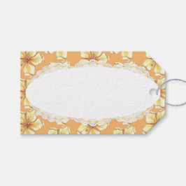 Hibiskus und Spitzen YELLOW Geschenkanhänger