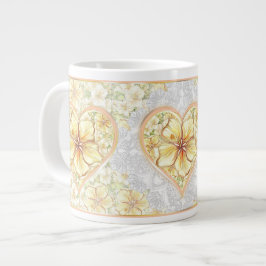 Hibiskus und Spitzen YELLOW Jumbo-Tasse