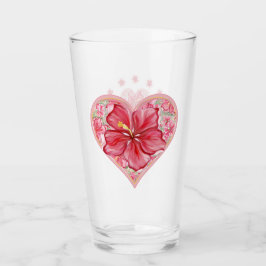 Hibiskus und Spitzenleistung ROT Glas