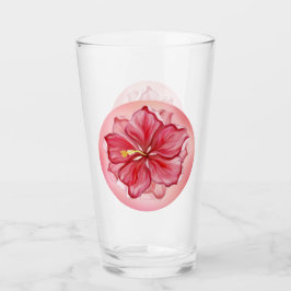 Hibiskus und Spitzenleistung ROT Glas