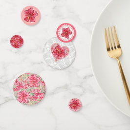 Hibiskus und Spitzenleistung ROT Konfetti