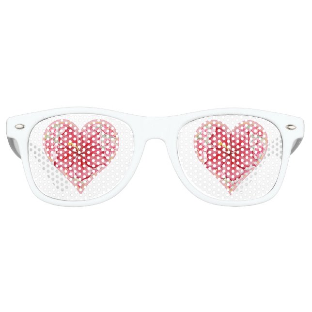 Hibiskus und Spitzenleistung ROT Partybrille (Vorderseite)