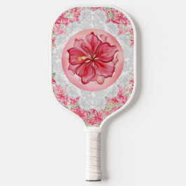 Hibiskus und Spitzenleistung ROT Pickleball Schläger