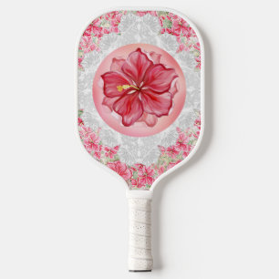 Hibiskus und Spitzenleistung ROT Pickleball Schläger