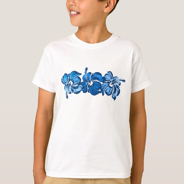 Hibiskus Wasserfarbe Girls T-Shirt (Vorderseite)