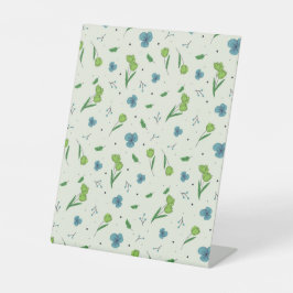 Hibiskus Wasserfarbene botanische Blüte Nahtlos Sockelschild