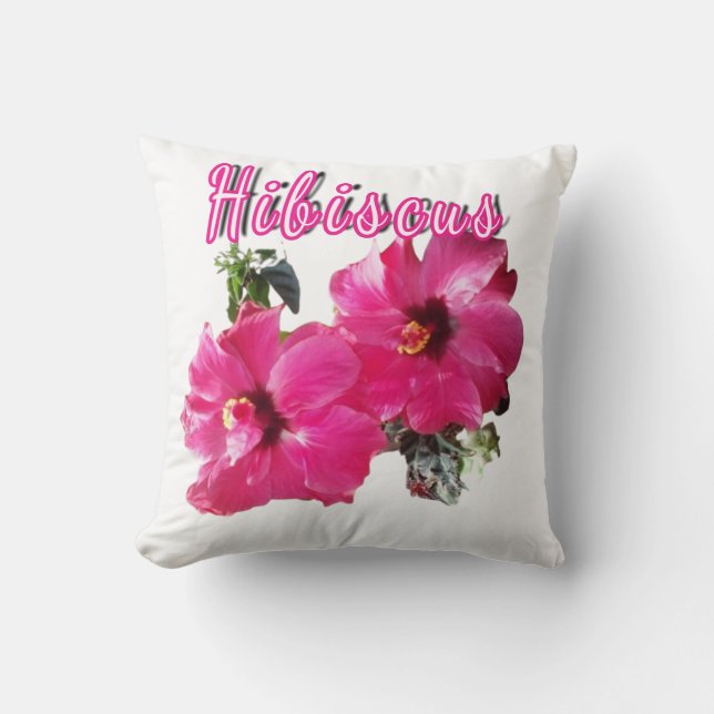 Hibiskus-Wurfkissen Kissen (Vorderseite)