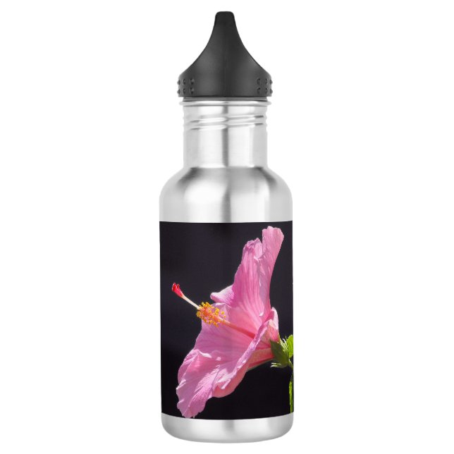 Hibiskusblüte im Profil Edelstahlflasche (Links)