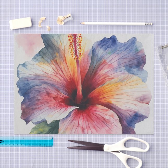 Hibiskusblüte Seidenpapier (Handwerk)