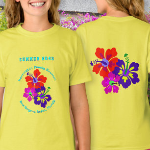 Hibiskusblüten Familienzusammenkunft Andenken T-Shirt