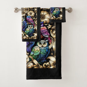 Hibou arc-en-ciel Art Déco