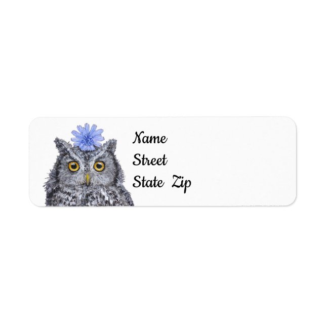 hibou avec étiquettes de adresse casquettes chiche (Devant)