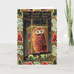 Hibou de Halloween - carte de voeux