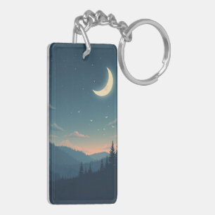 Hibou de la forêt endormie – Porte-clés en acryliq