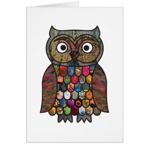 Hibou de patchwork