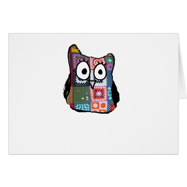 Hibou de patchwork (Devant horizontal)