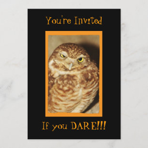 Hibou d'une bonne invitation de Halloween de noir